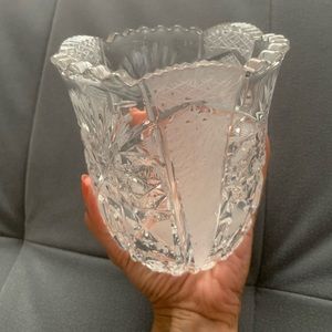 Vintage Bohemian Crystal Mini Vase - 5 inches height